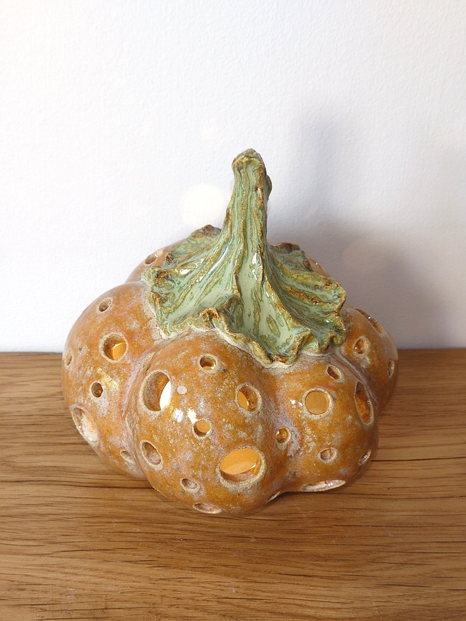 Pumpkin Tea Light Candle Lantern
