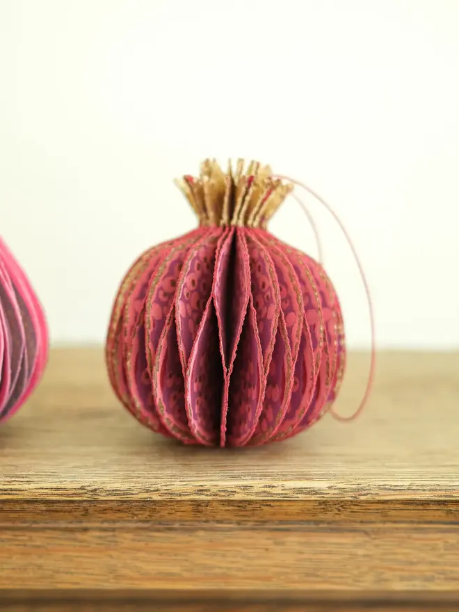Pomegranate Honeycomb Ornament (Set Of 6)