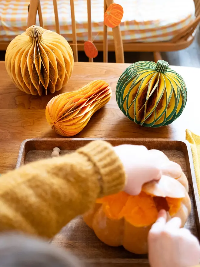 Squash Honeycomb Ornament (Set Of 6)