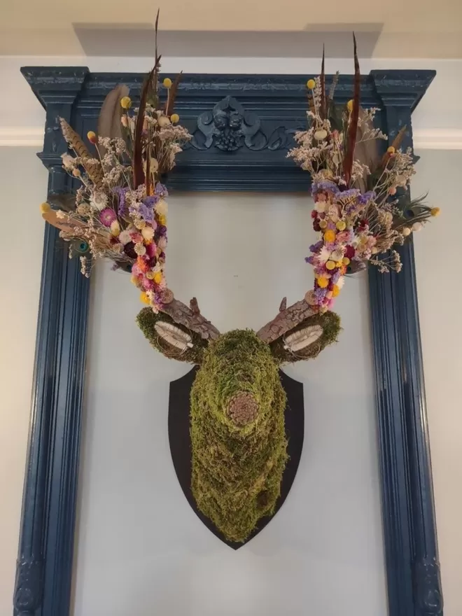 Extra large Botanical Stag Head Wall Mount 