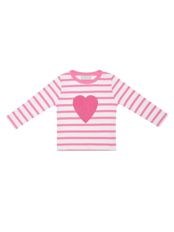 striped heart long sleeve
