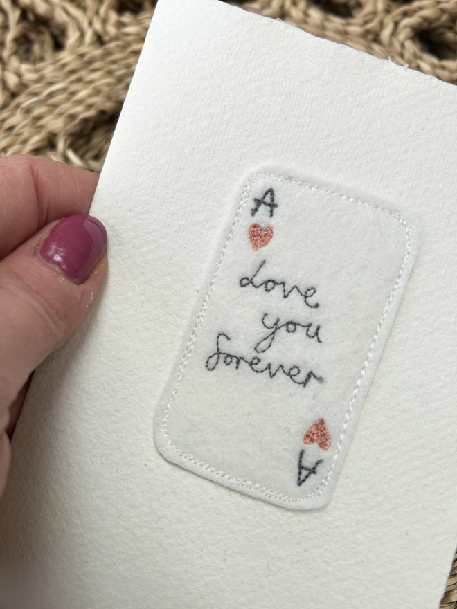 Personalised Ace of Hearts Card