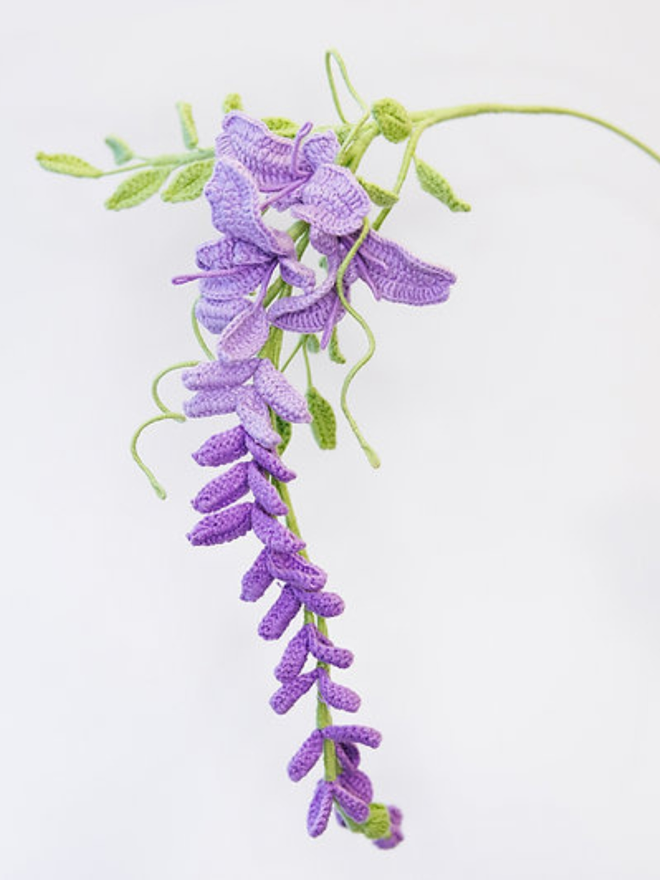 crochet wisteria stem