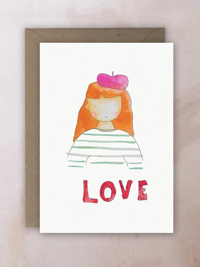 'Love' Girl Card