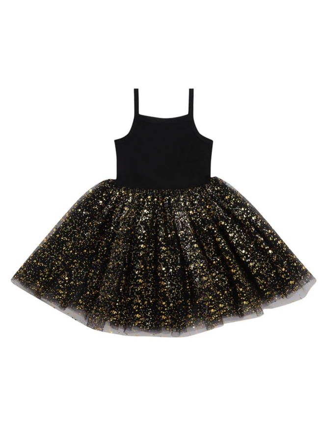 black kids' sparkle dress