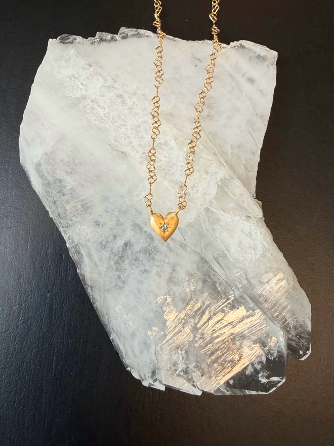 Full of heart necklace Aquamarine