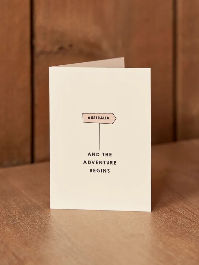 The Adventure Begins Card. 