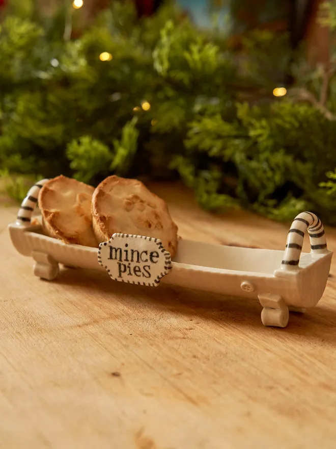 Ceramic mince pie tray