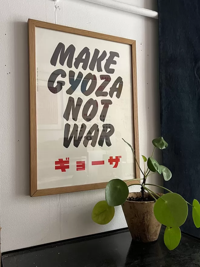 make gyoza not war print 