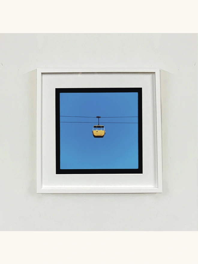 Richard Heeps Cable Car Yellow Large Framed in White
