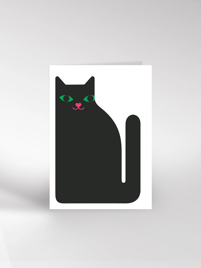 Black Cat Greetings Card