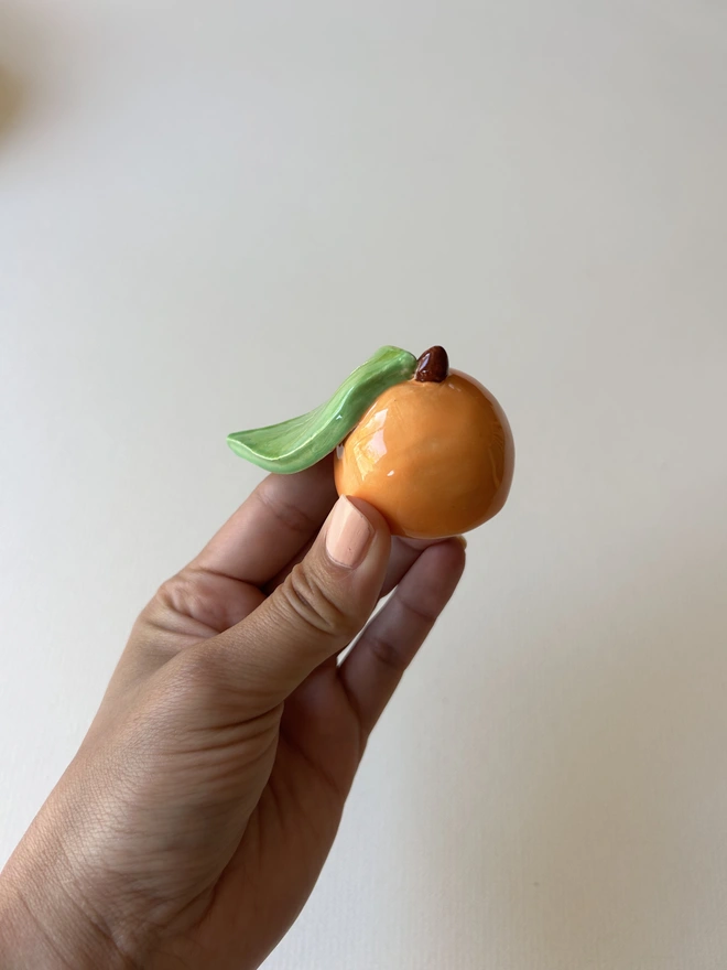 Christmas Clementine Mini Ceramic Candle Snuffer