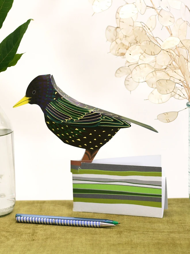 3d starling pop out card