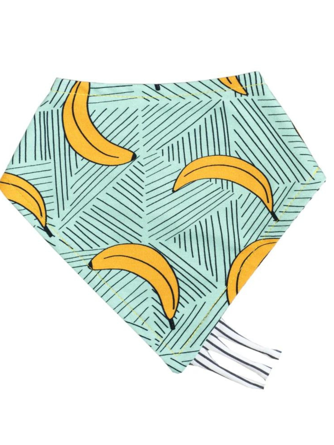 organic mint banana reversible baby bib