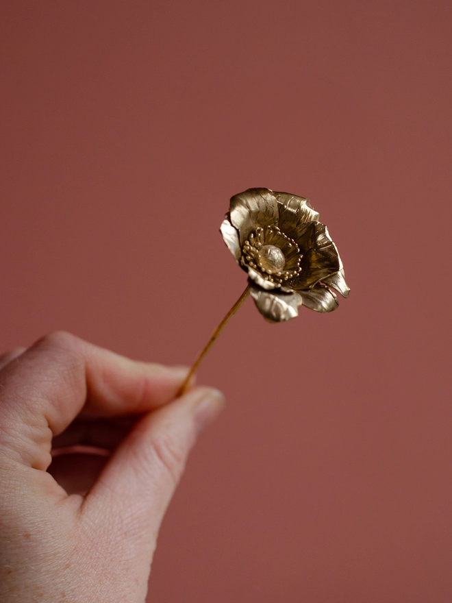 Handmade Brass Anemone Stem By Ellenlou