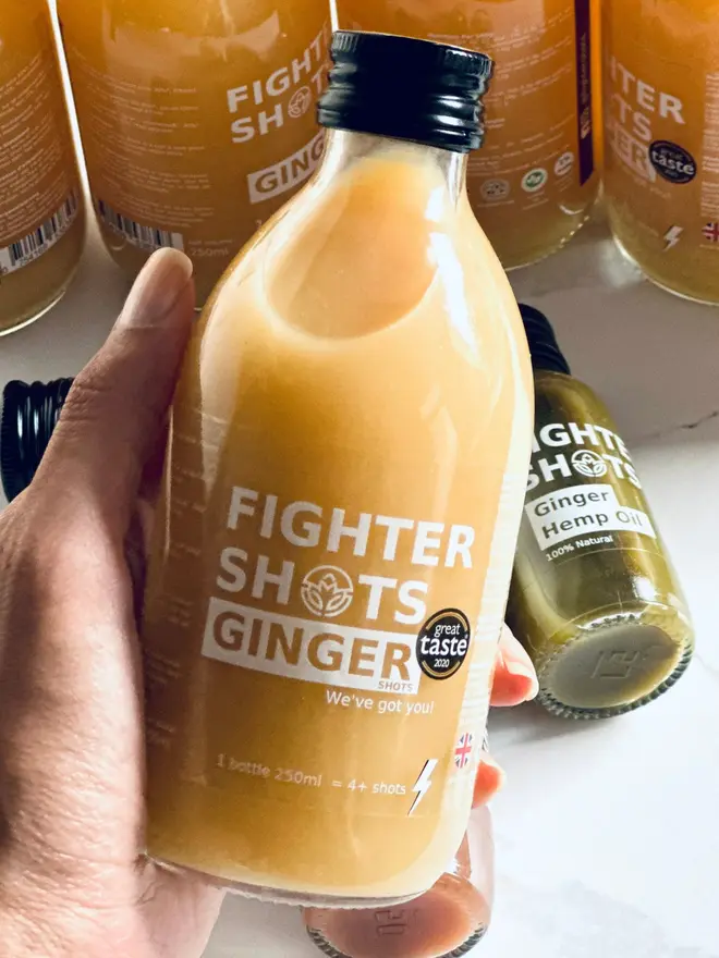 organic ginger shots dosing bottle