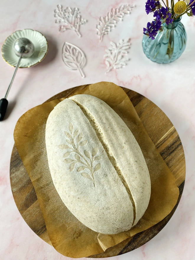 Bread art stencils - botanical