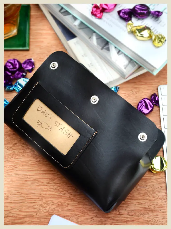 Leather Utility Pouch Puffin Pocket Storage Organisation 