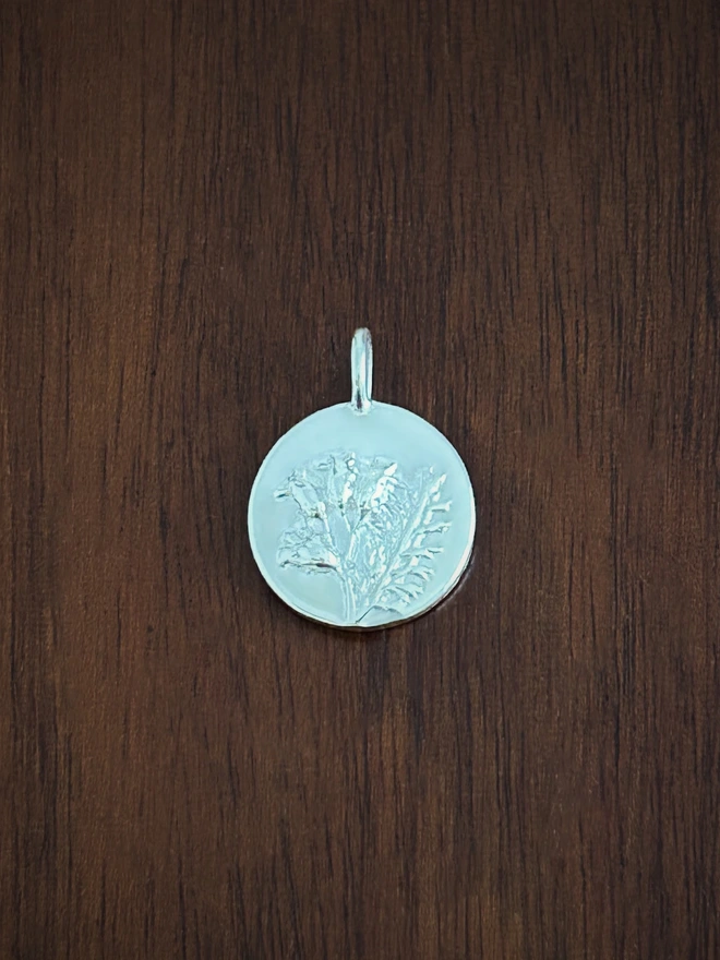 Sterling Silver Yarrow Coin Charm