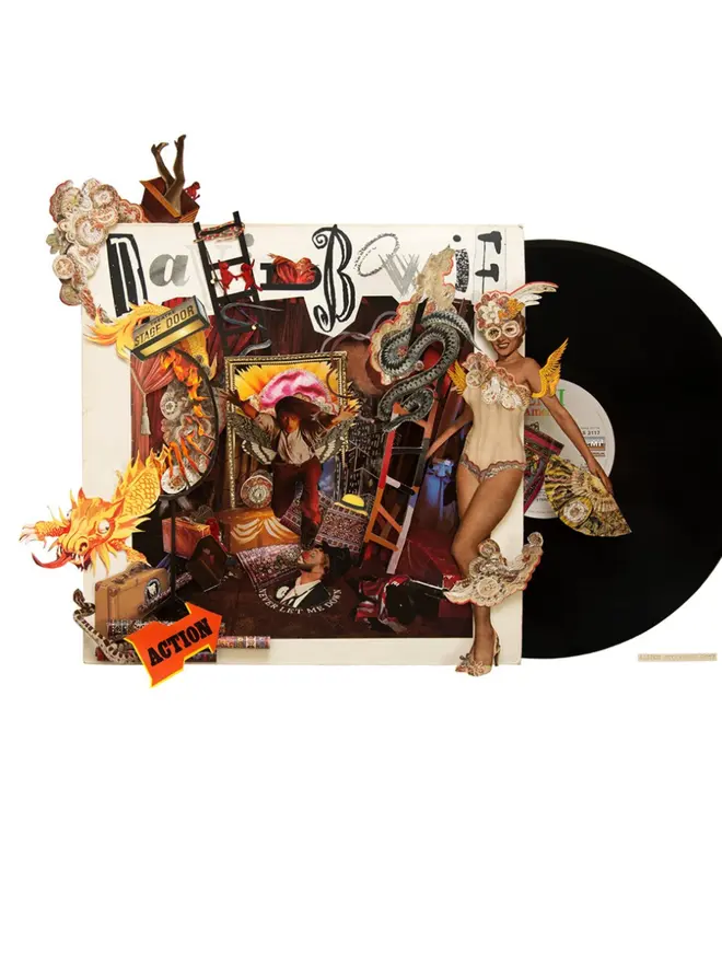 Never Let Me Down by David Bowie 'LP’ print of an original collaged artwork.