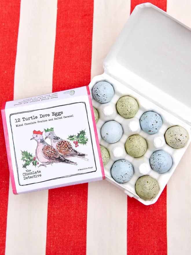 Turtle doves Chocolate eggs