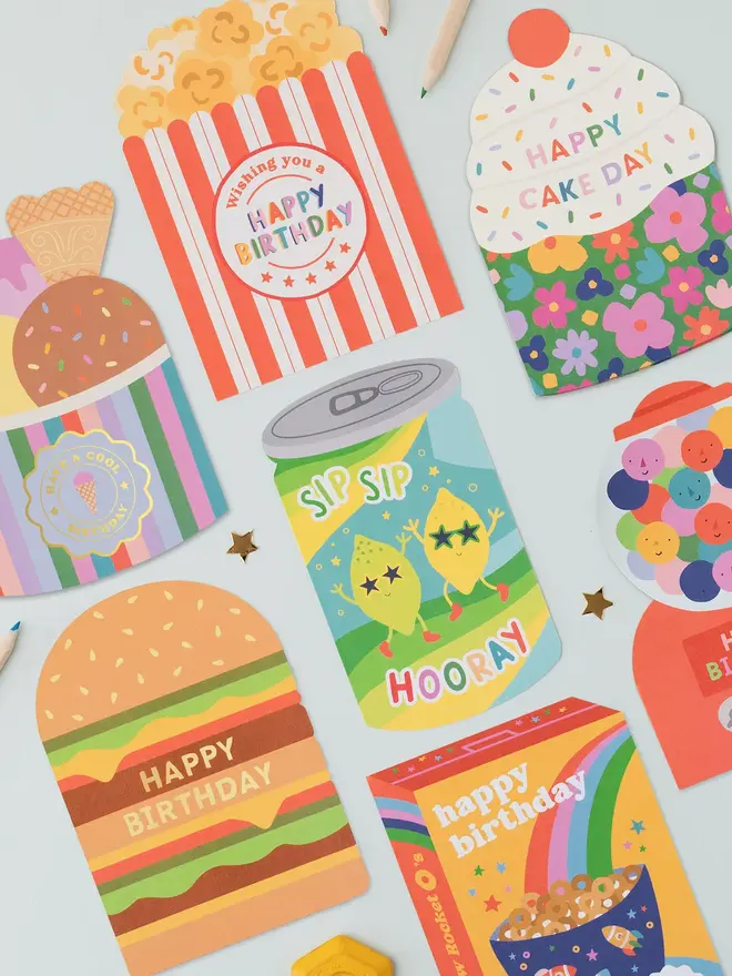 'Wishing You A Happy Birthday' Popcorn Birthday Card
