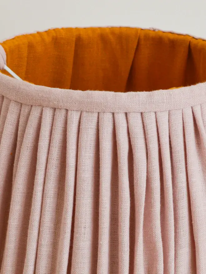 interior Pink & Mustard Gathered Lampshade