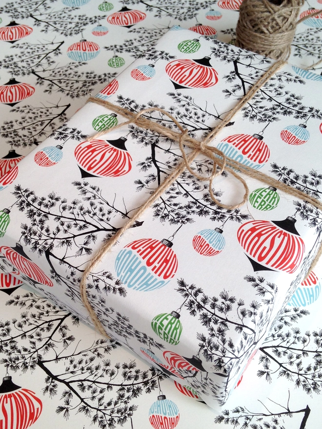 Baubles & Boughs Christmas Gift Wrap
