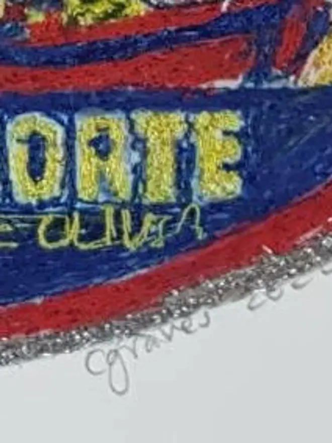 Ortiz El Velero Bonito Del Norte Tin Embroidery Wall Art