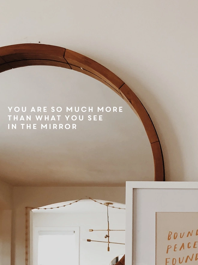positive quote mirror sticker