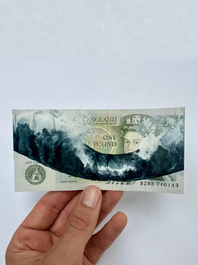 This Money Game Vintage Note Painting
