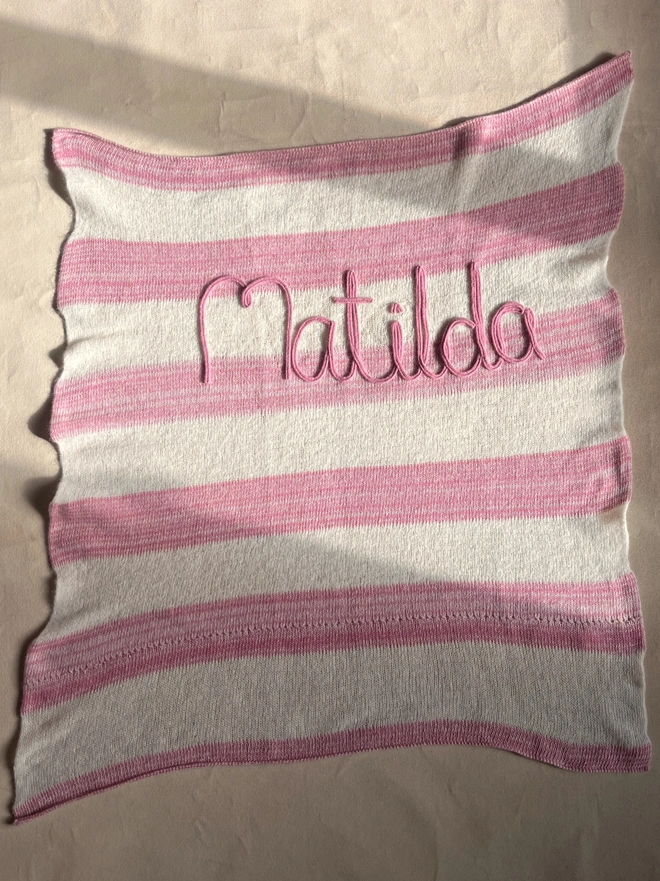 Example of baby blanket for Matilda