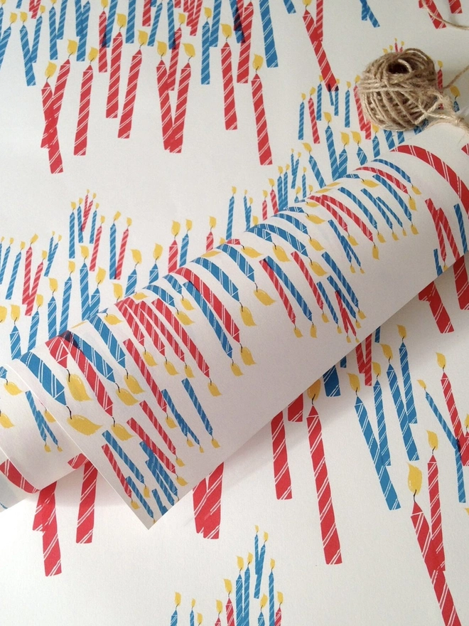 Birthday Candle Wrapping Paper