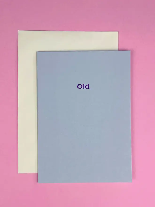 old grey birthday card