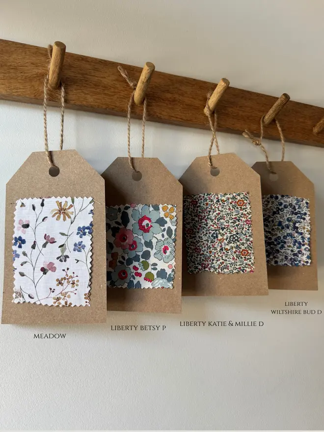 Fabric Letter Garland.  Fabric swatch