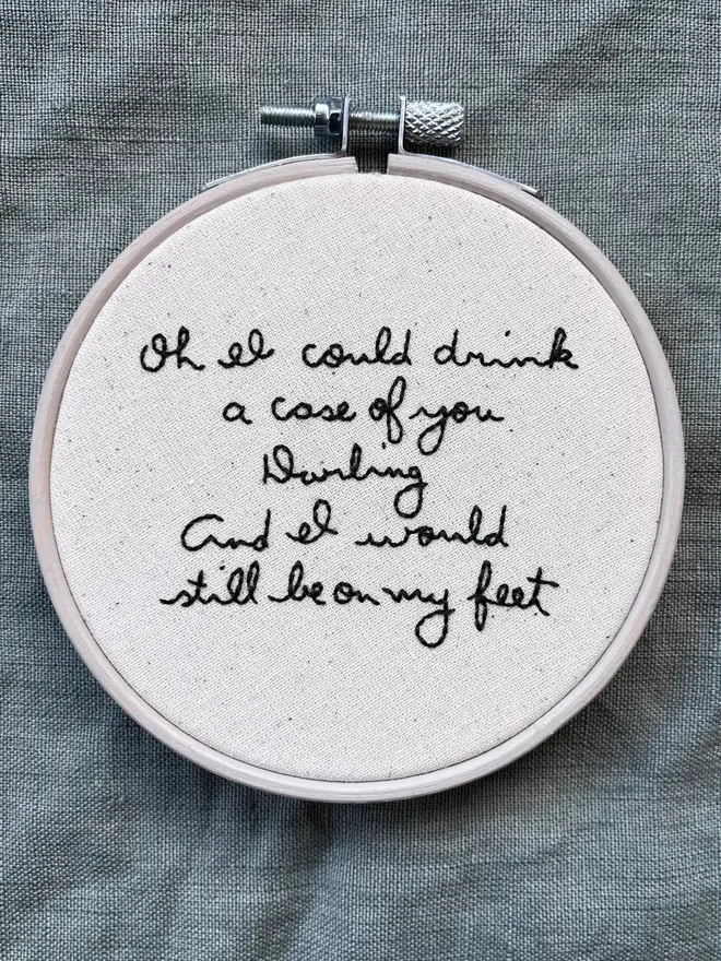 case of you joni mitchell hoop embroidery