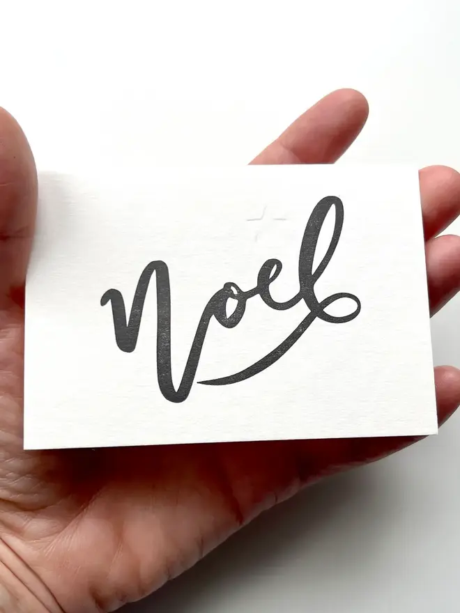 Letterpress Printed 'Noel' Handcrafted Card 