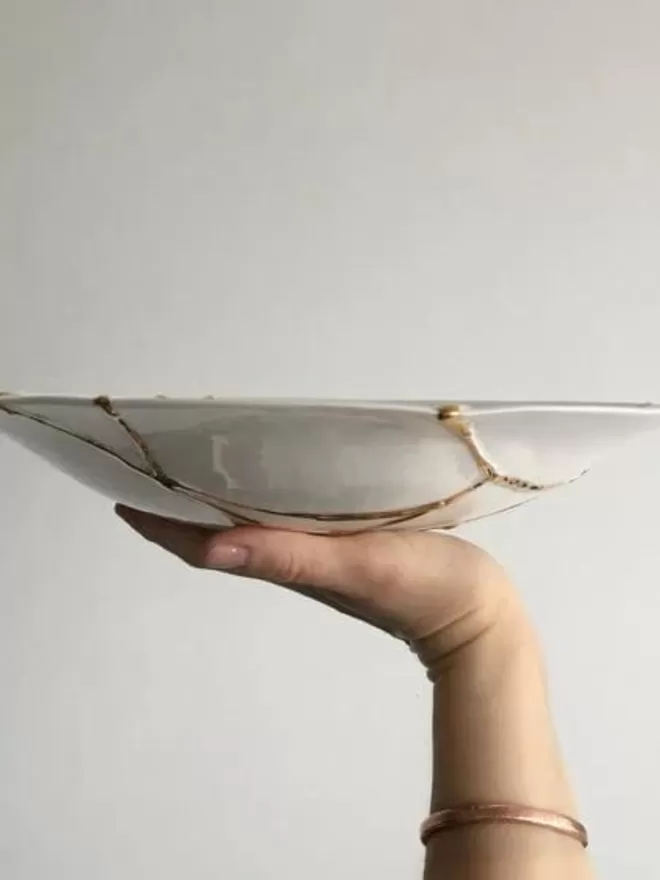 Kintsugi Platter - White