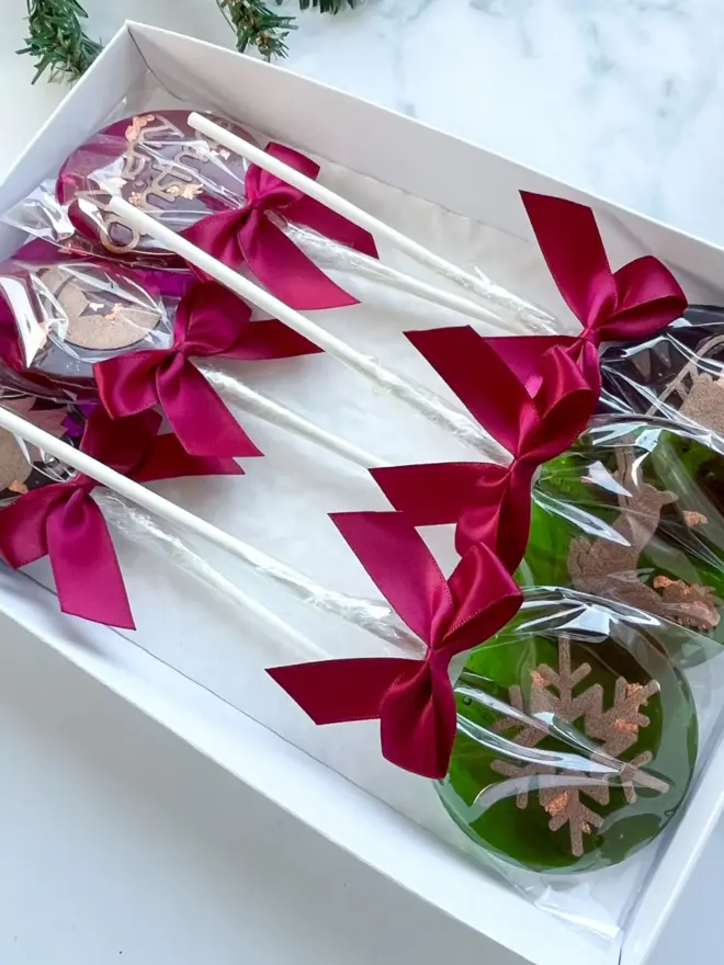 Jewel Colour Christmas Lollipop Set