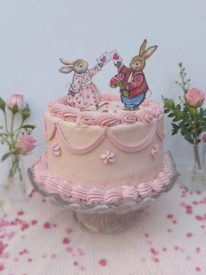 Rabbit cake toppers