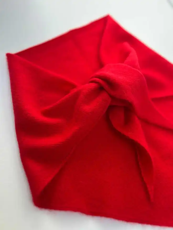 Red  Triangle Neckerchief Scarf Front
