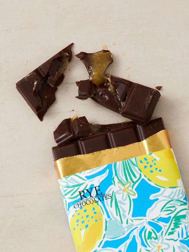 Lemon Curd Dark Chocolate Bar - 64.5% Peruvian