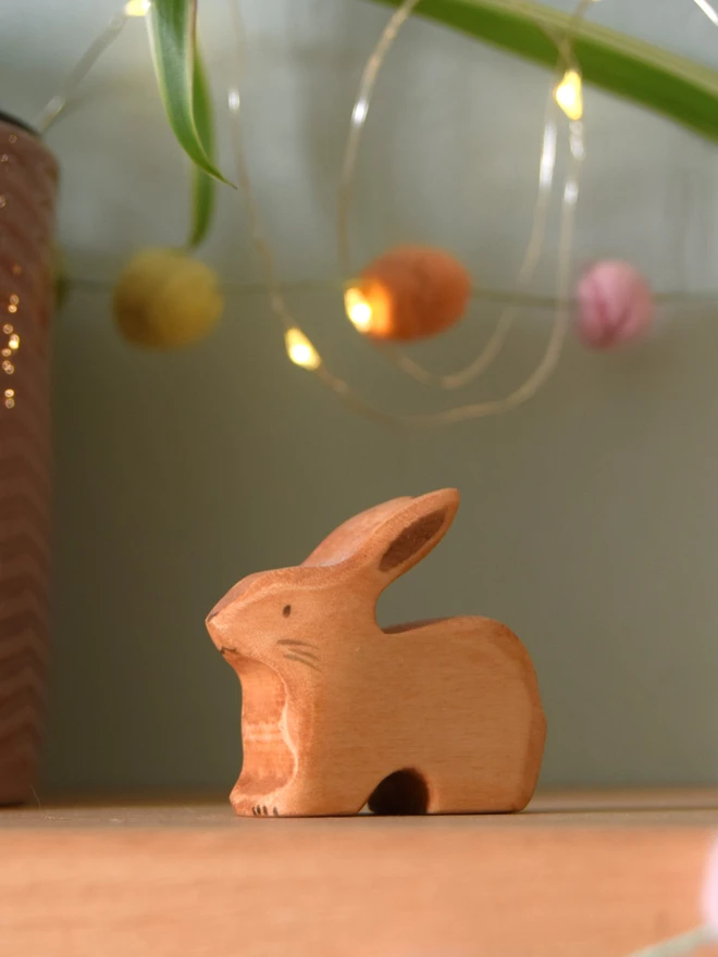 Wooden sitting Rabbit Toy