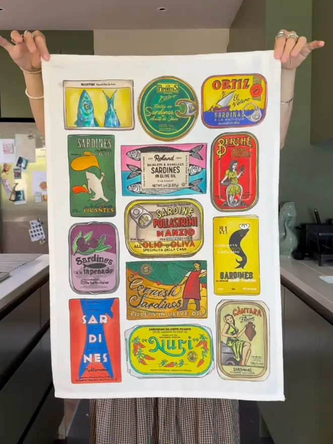 Tinned Sardine Tea Towel
