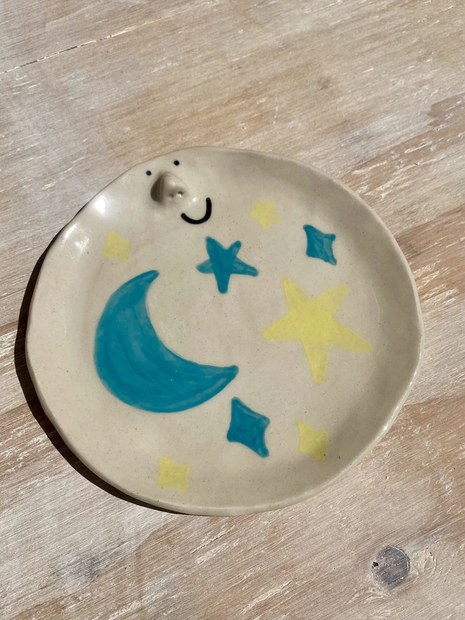 ceramic starry sky side plate