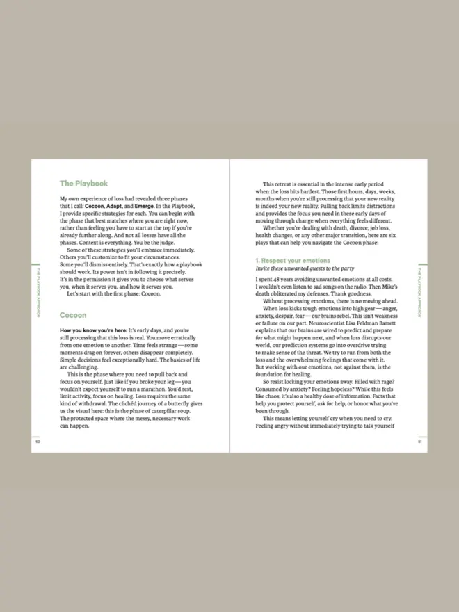 Inside spread of book