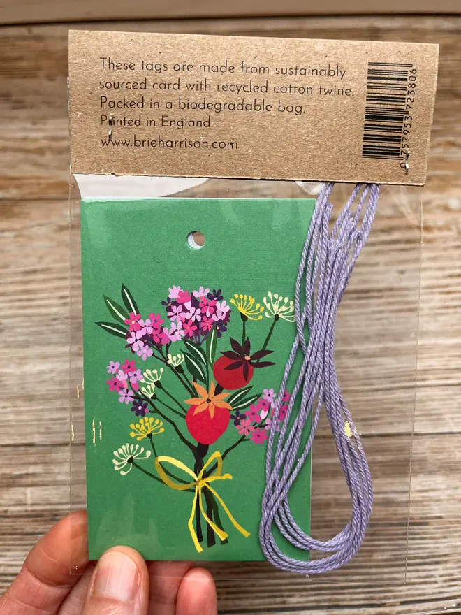 illustrated fleurs floral gift tags