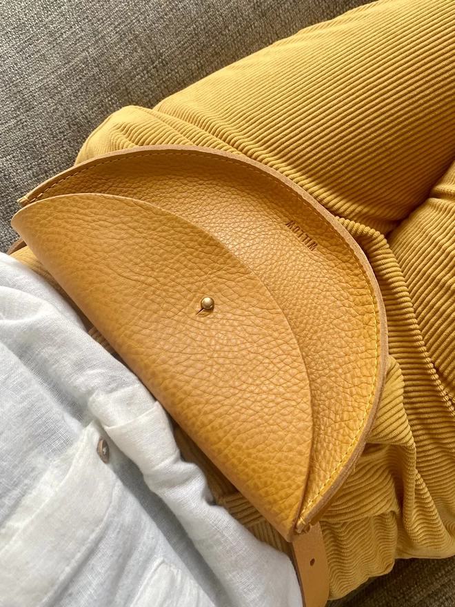 Yellow leather bag