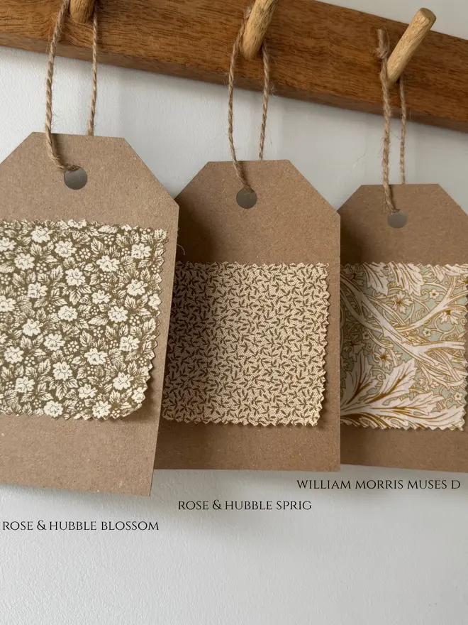 Fabric Letter Garland.  Fabric swatch