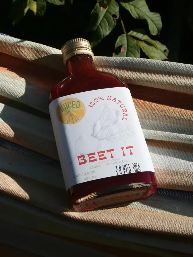 beetroot gut shot juice bottle